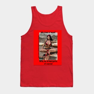 Armorgator Babe 11 - Red Background Tank Top